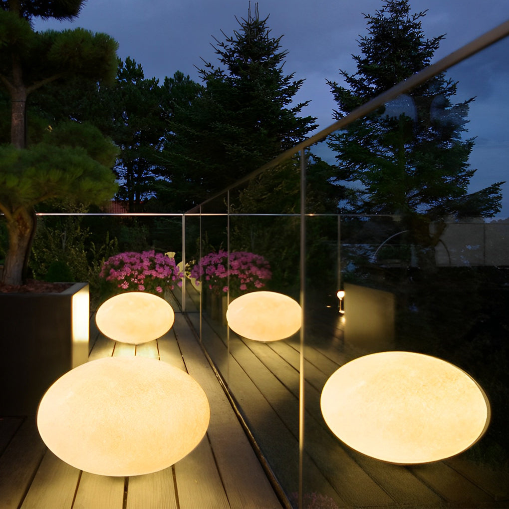 Cobblestone LED Landscape Lawn Light — Resin, Warm White 3000K, IP65 Weatherproof