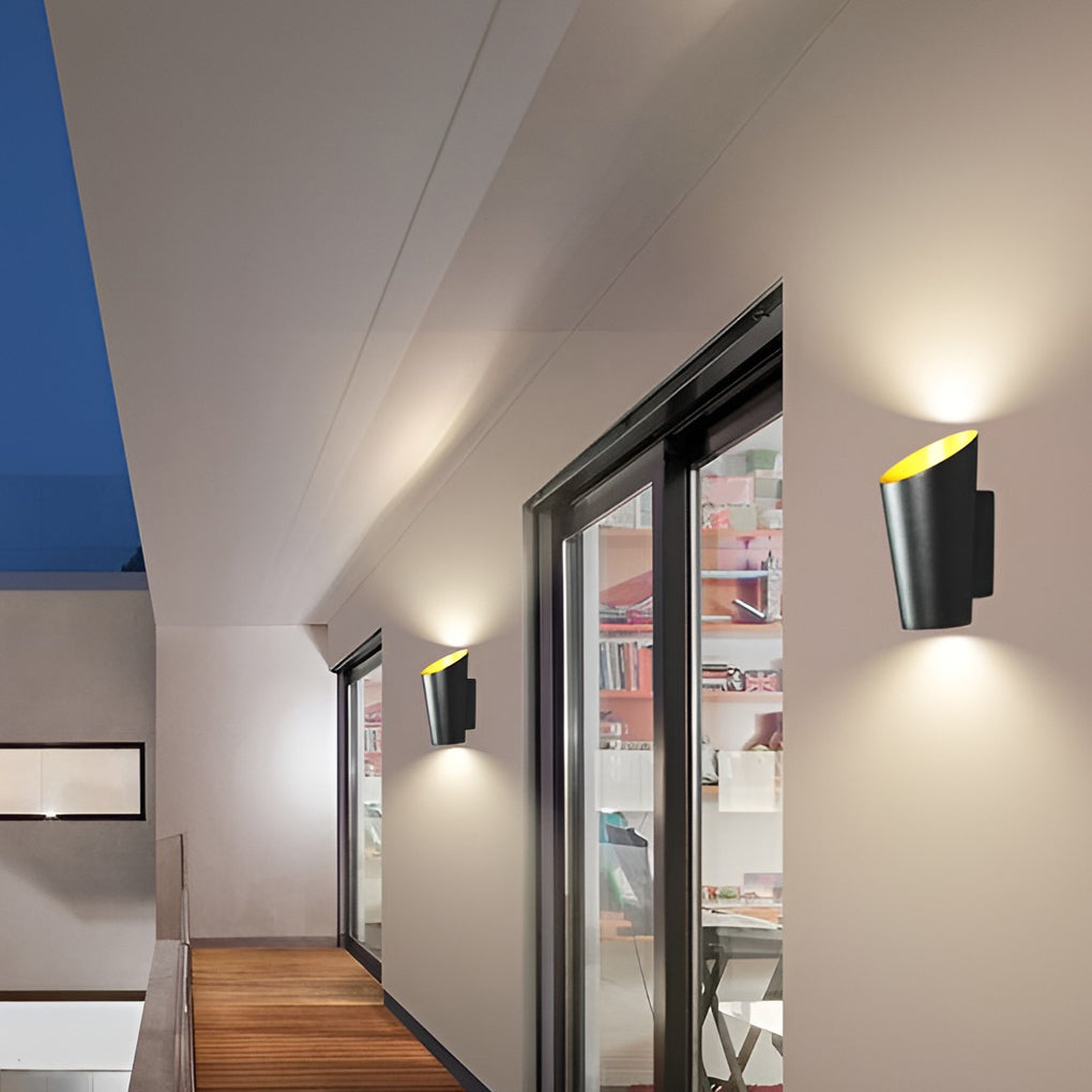 Cylindrical Up/Down Wall Sconce — Die-Cast Aluminum, 10W LED, IP-Rated Weatherproof, 3000K / 6500K