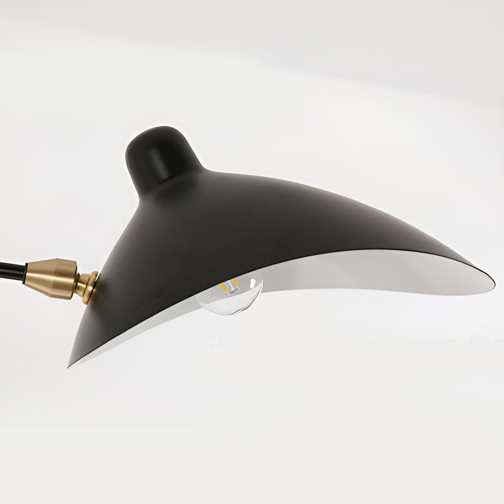 Industrial Swing-Arm Wall Sconce — Black Iron, Adjustable 360°, E27, 1- or 2-Light