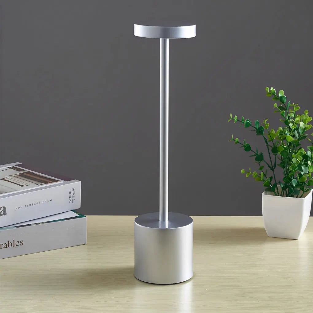 Modern Rechargeable Portable LED Rod Table Lamp - Cordless Design Luxe