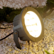 Round Outdoor LED Spotlight — Die-Cast Aluminum, DC 24V, IP65, 9W–24W, 3000K Warm White
