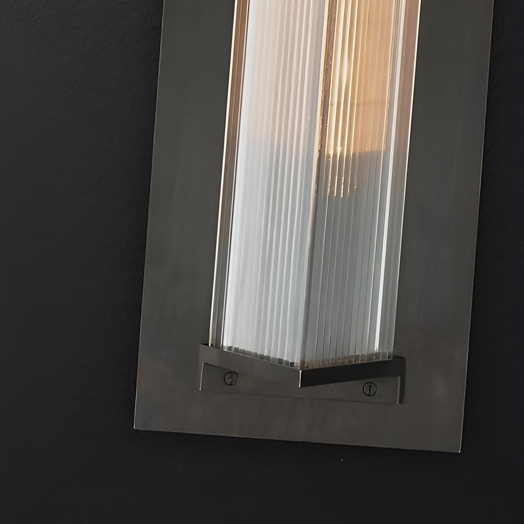 Vintage Outdoor Wall Sconce — Black Aluminum, Frosted Glass, LED, Solar / Hardwired, IP65