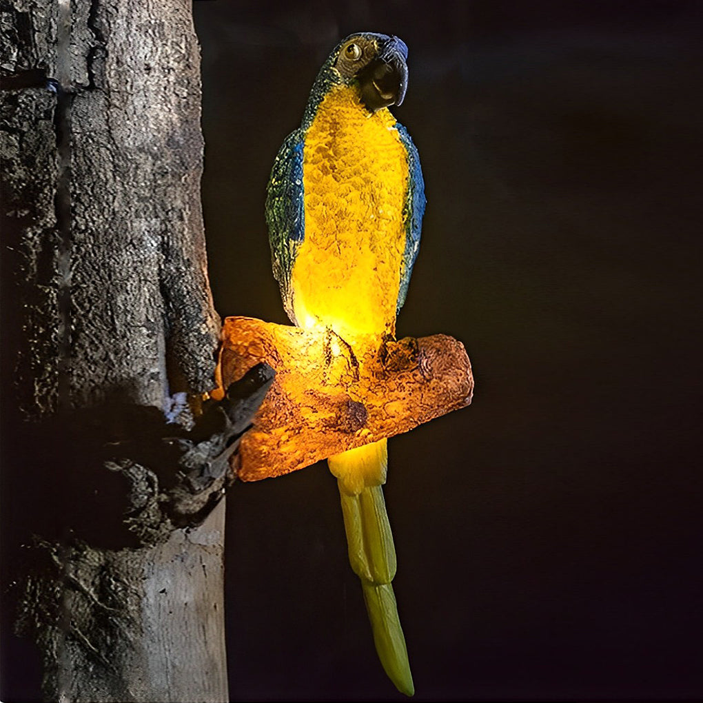 Parrot-Shape Resin Outdoor Landscape Light — Fiberglass, LED, 24V, 1W, IP65 Weatherproof, Warm White 3000K