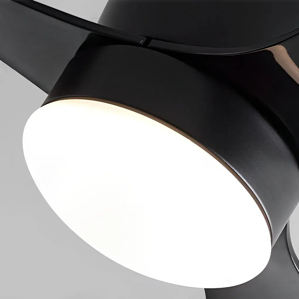 52-Inch Modern Ceiling Fan Lamp with 3 Blades, Mute Operation, LED Lighting, and Remote Control - Dimmable Luxe