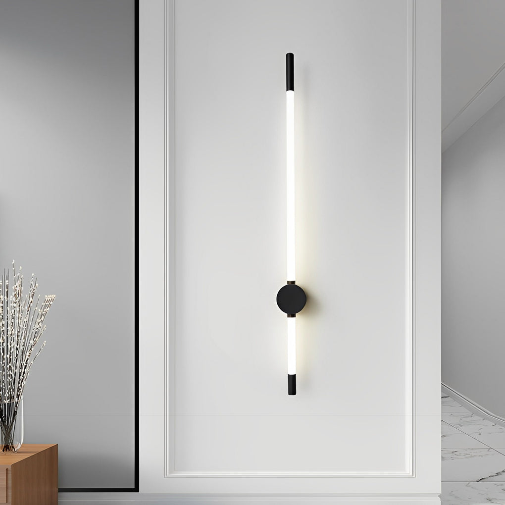 Minimalist Linear Wall Sconce — Iron and Acrylic, LED, 10W/17W/24W, 3000K/6000K, Vertical or Horizontal Mount
