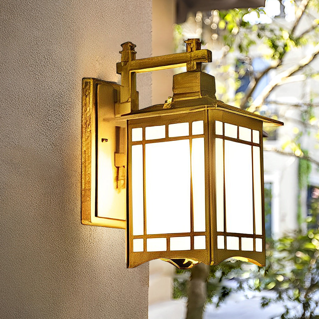 Vintage Retro Solar Outdoor Wall Sconce — Die-Cast Aluminum, LED, IP55, Remote Control, 3000K Warm White, Black / Bronze
