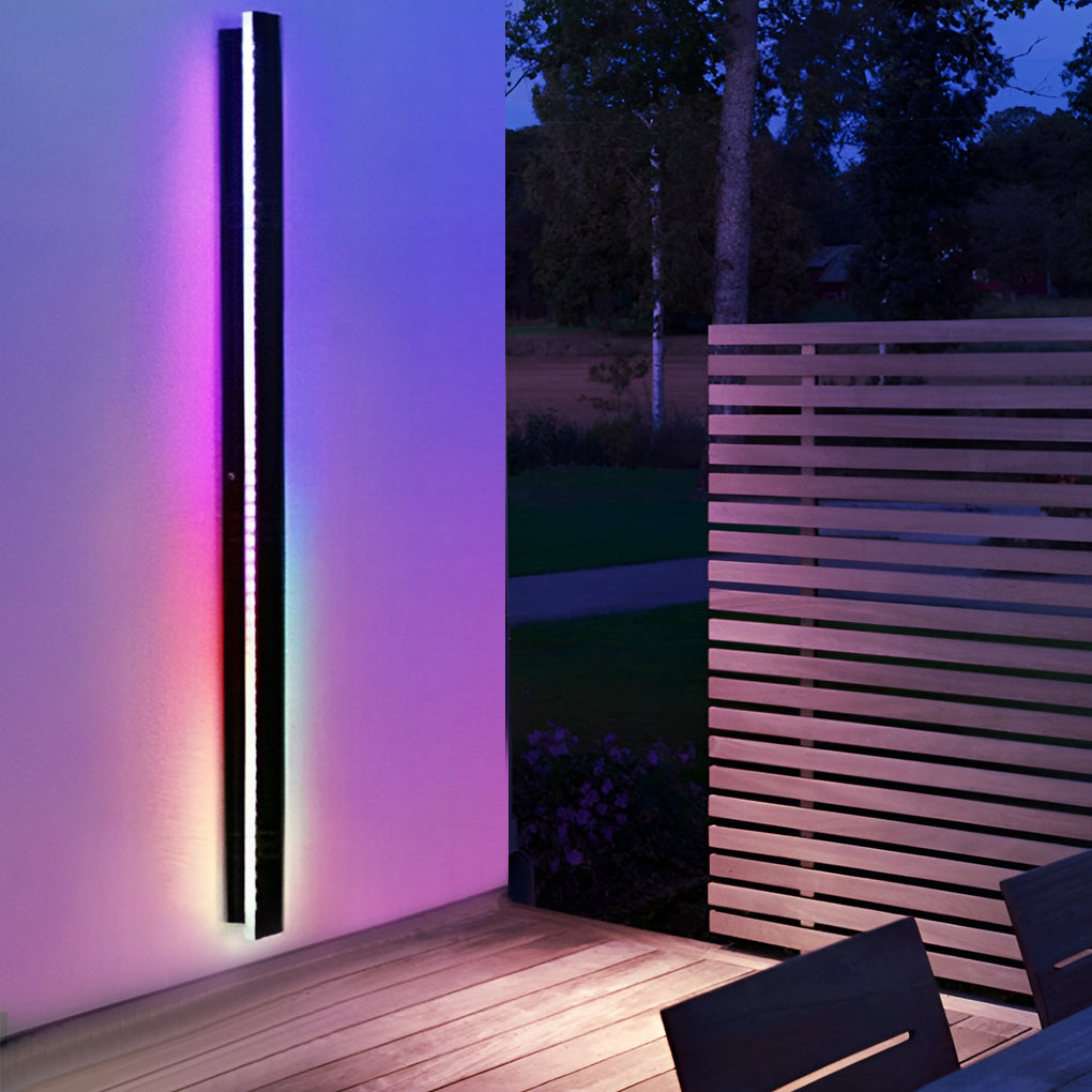 outdoor black long led linear wall lights led lighting solution