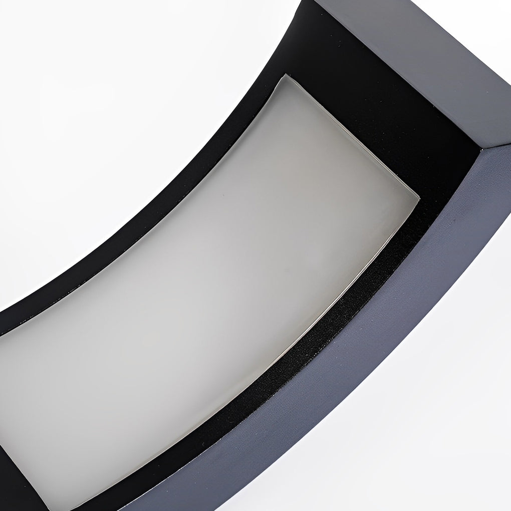 Minimalist Curved Bollard Path Light — Black Die-Cast Aluminum, 24", LED 3000K, IP65 Weatherproof