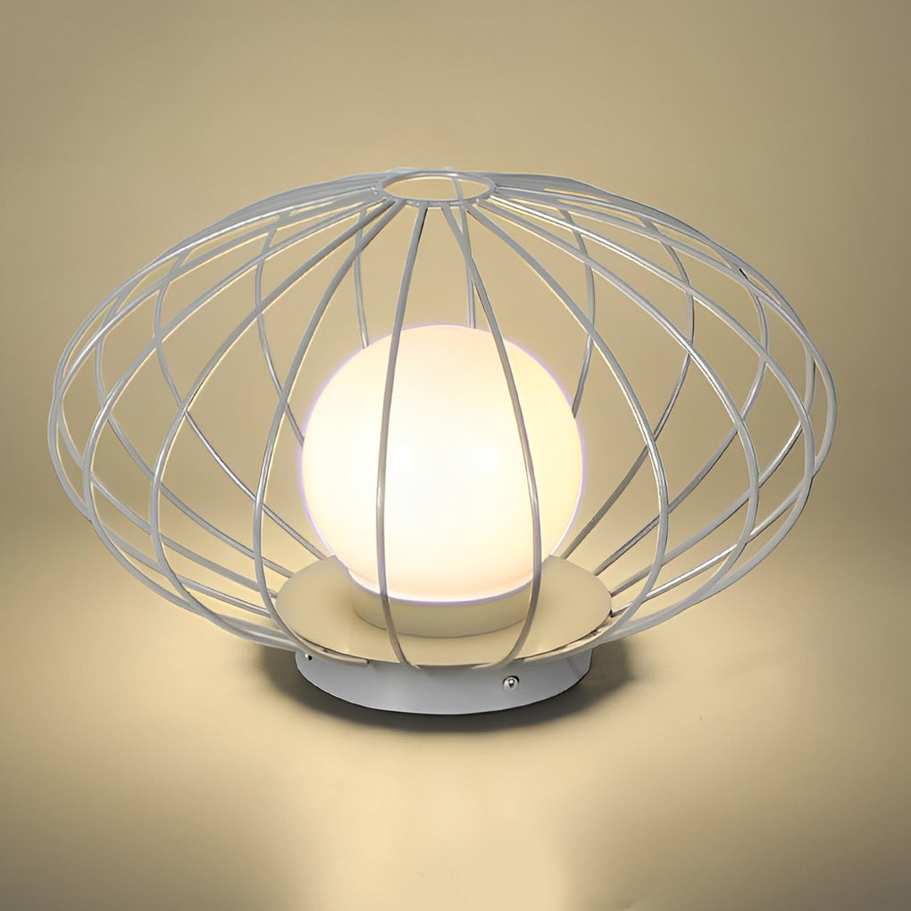 Mushroom Cage Outdoor Lawn Light — Galvanized Steel & Acrylic, 5W LED, IP65 Weatherproof, 3000K Warm White