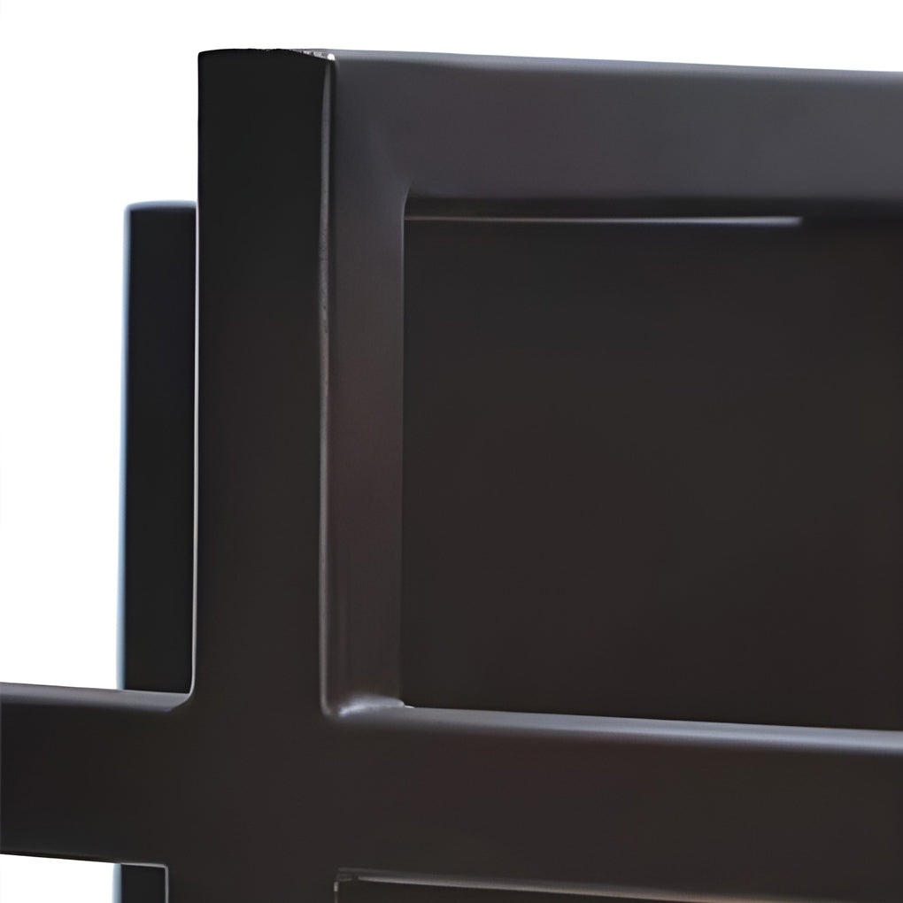 Industrial Rectangular Wall Sconce — Black Iron, E26, 5"W × 13"H