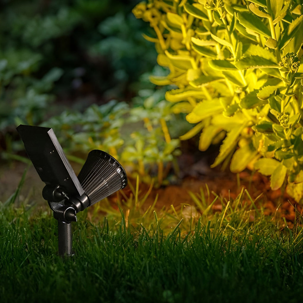 Solar LED Tree Spotlight — ABS, 7W Waterproof, Warm White / RGB, Landscape