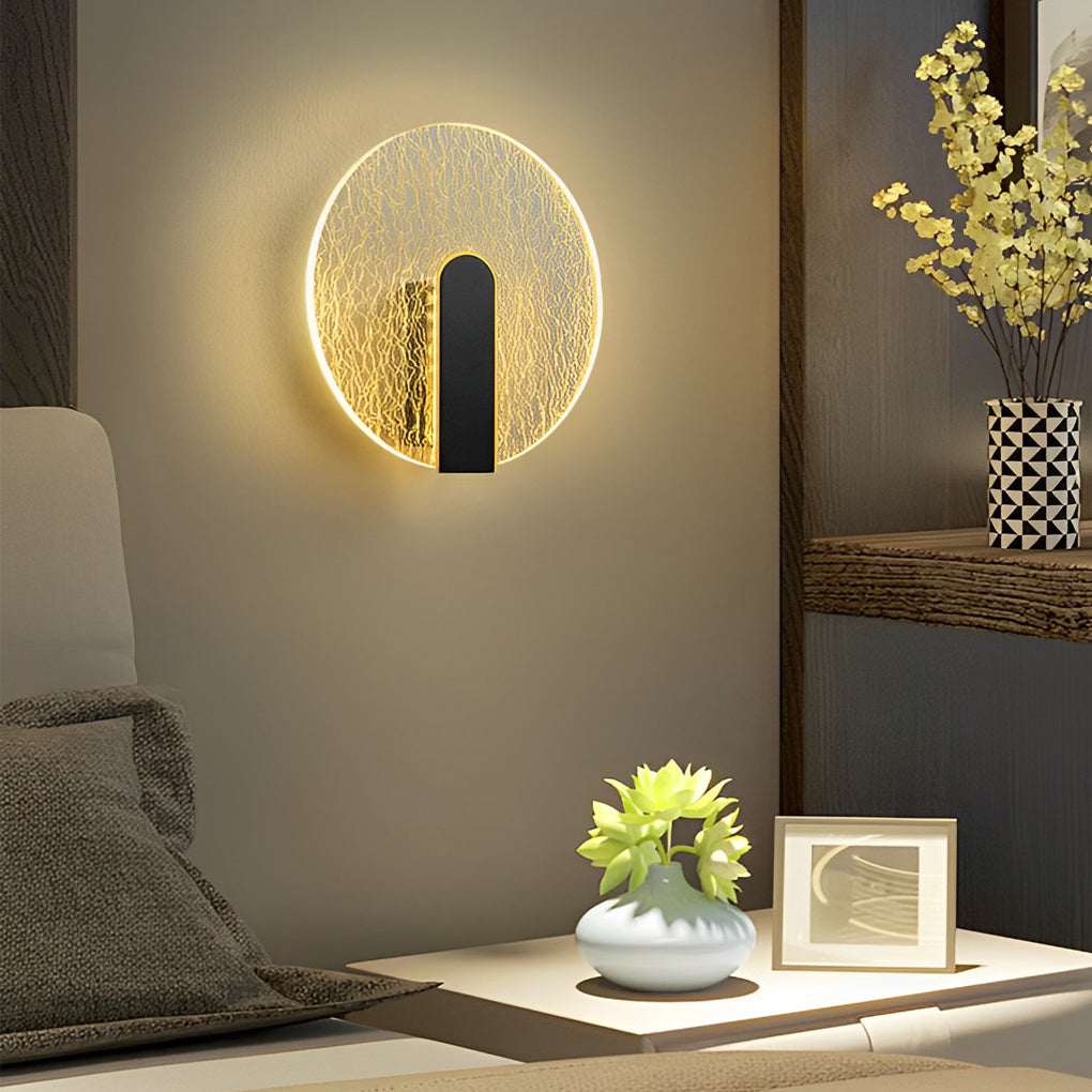Modern Minimalist Round & Square LED Wall Sconce — Acrylic, 5W Warm White (3000K), Bedside