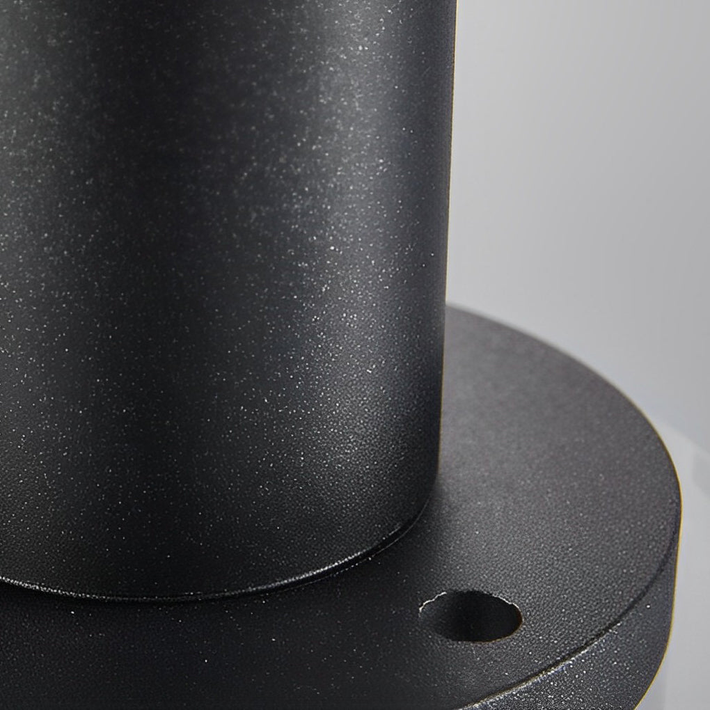 Round-Top Disk Bollard Path Light — Die-Cast Aluminum, Solar LED, Bubble Detail, IP55, 14.2"–29.9" Heights