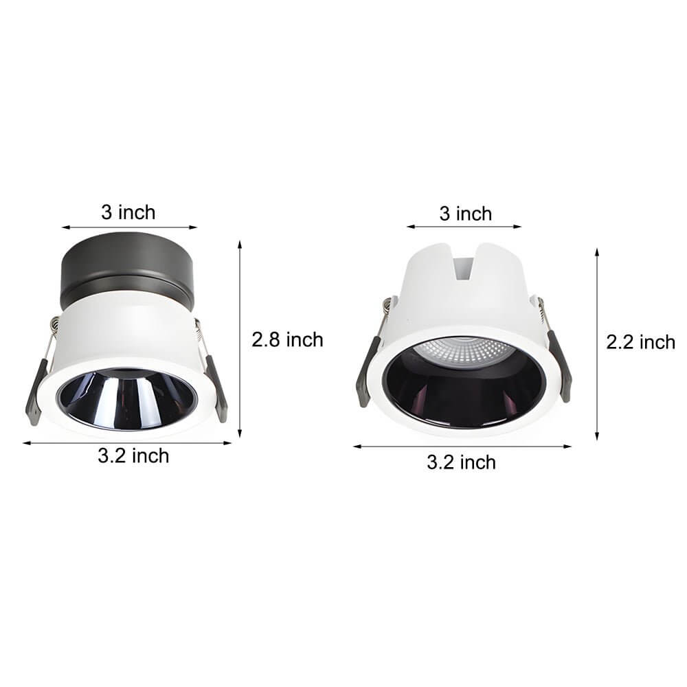 10w 32 inch regressed round led ceiling downlight