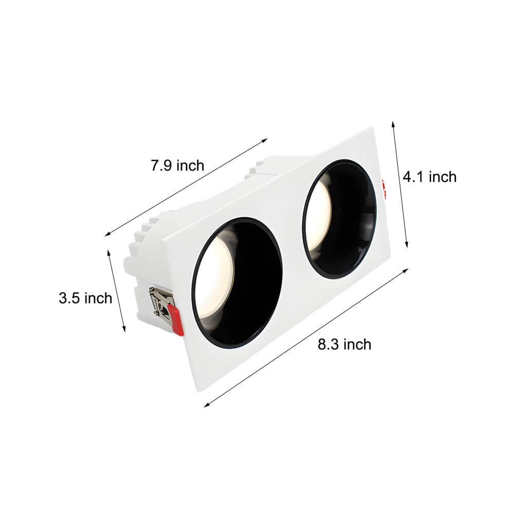 10w led recessed ceiling downlight with dual heads 83 inches