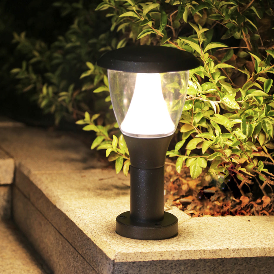 Modern Minimalist Bollard Path Light — Die-Cast Aluminum, 8W OSRAM LED, 3000K, IP65, Three Height Options (11", 11.8", 23.6")
