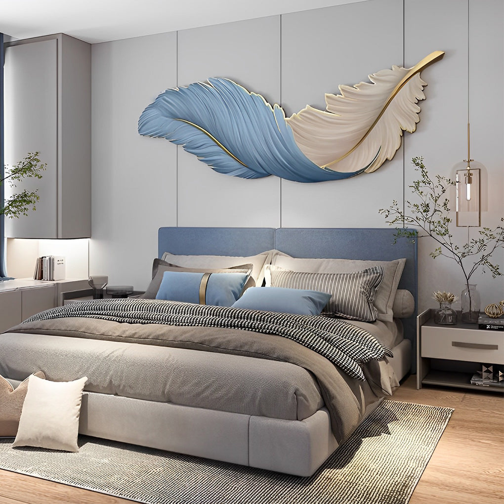 Modern LED Wall Lights with Luxury Creative Feathers and Remote Control (USB DC5V)