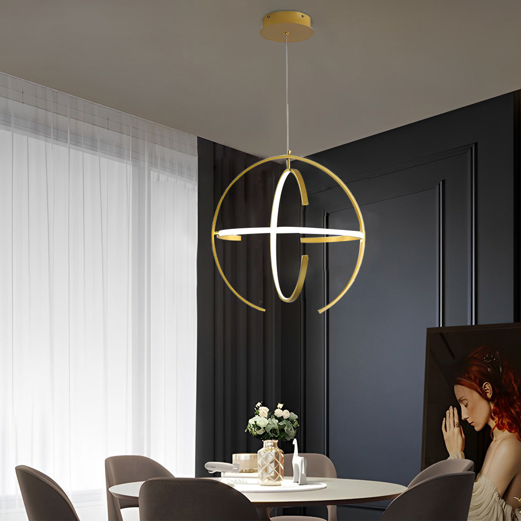 Adjustable Modern LED Pendant Chandelier — Aluminum, 180° Articulating, 14"/18"/22"