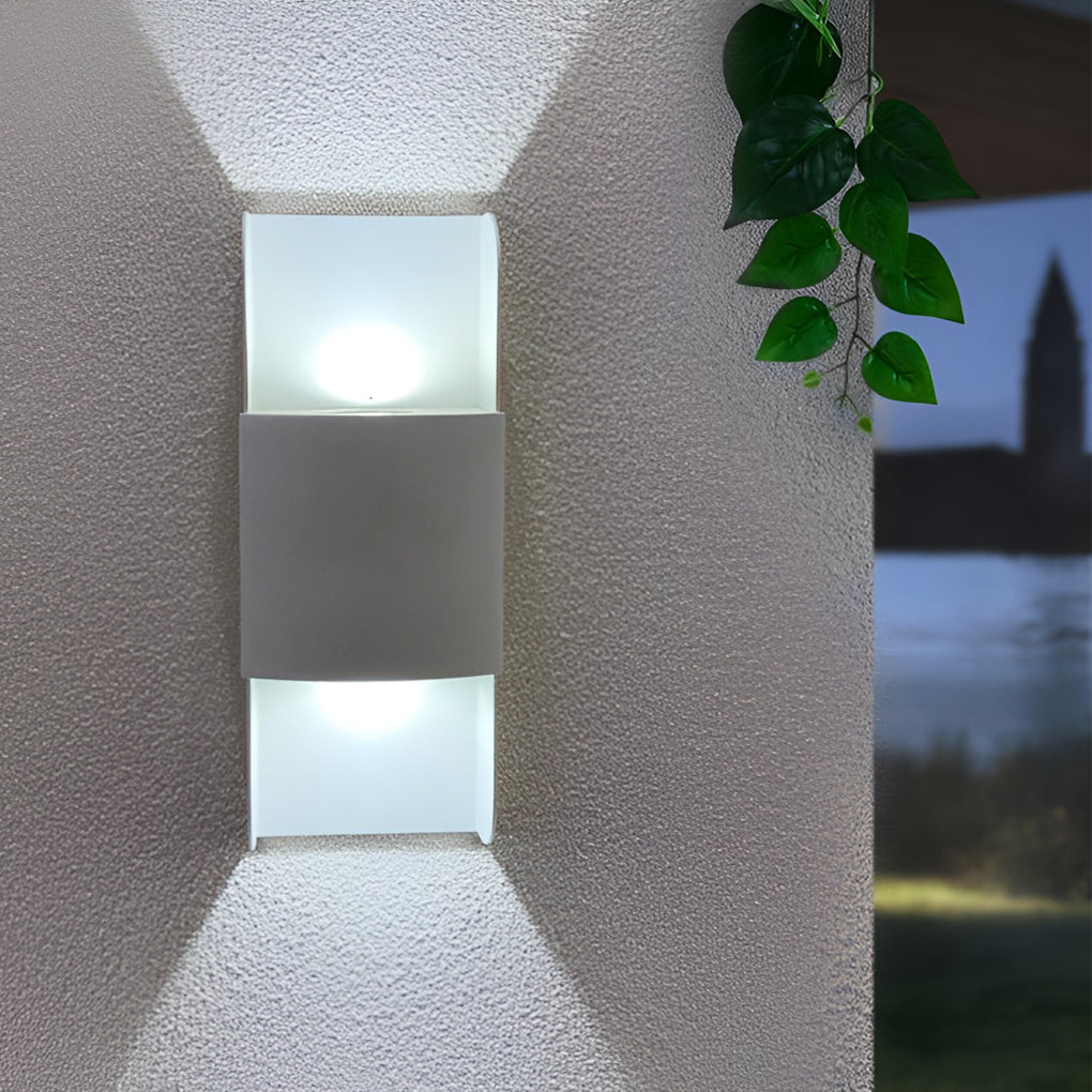 Modern Waterproof Metal Outdoor Wall Lamps with LED Up and Down COB Lights