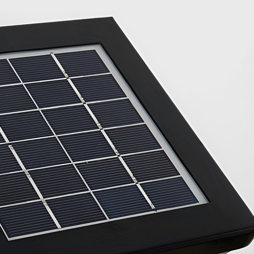 Sleek Solar LED Pathway Post Light — Black Metal, Acrylic Shade, 2.6W, 6" Wide, 30" Height