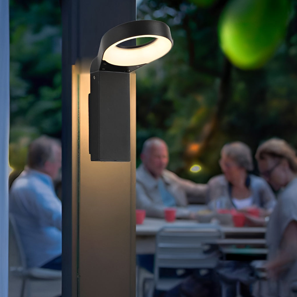 Ring LED Landscape Light — Die-Cast Aluminum, 18W, IP54, Warm White 3000K, Wall or Bollard