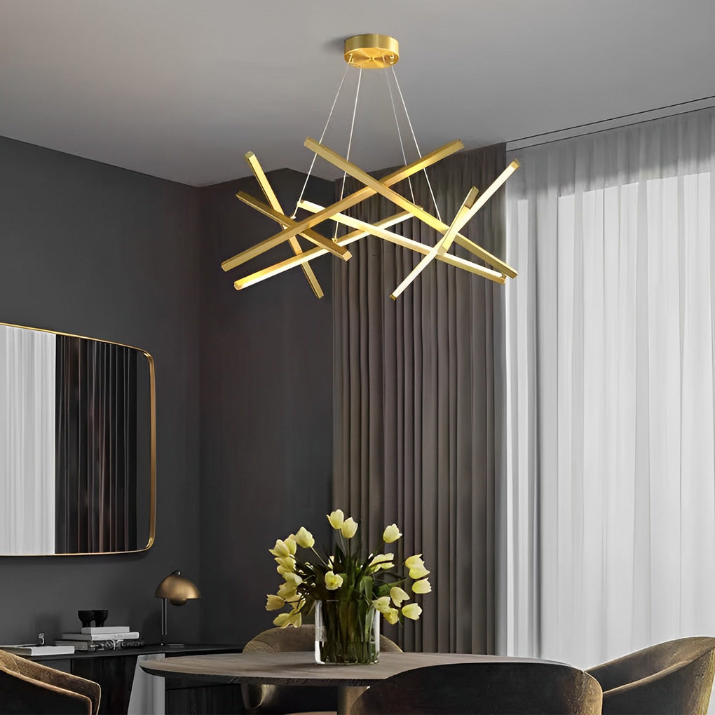 8-Light Sputnik Chandelier — Metal and Acrylic, LED, 3000K / 6000K, Adjustable Cord
