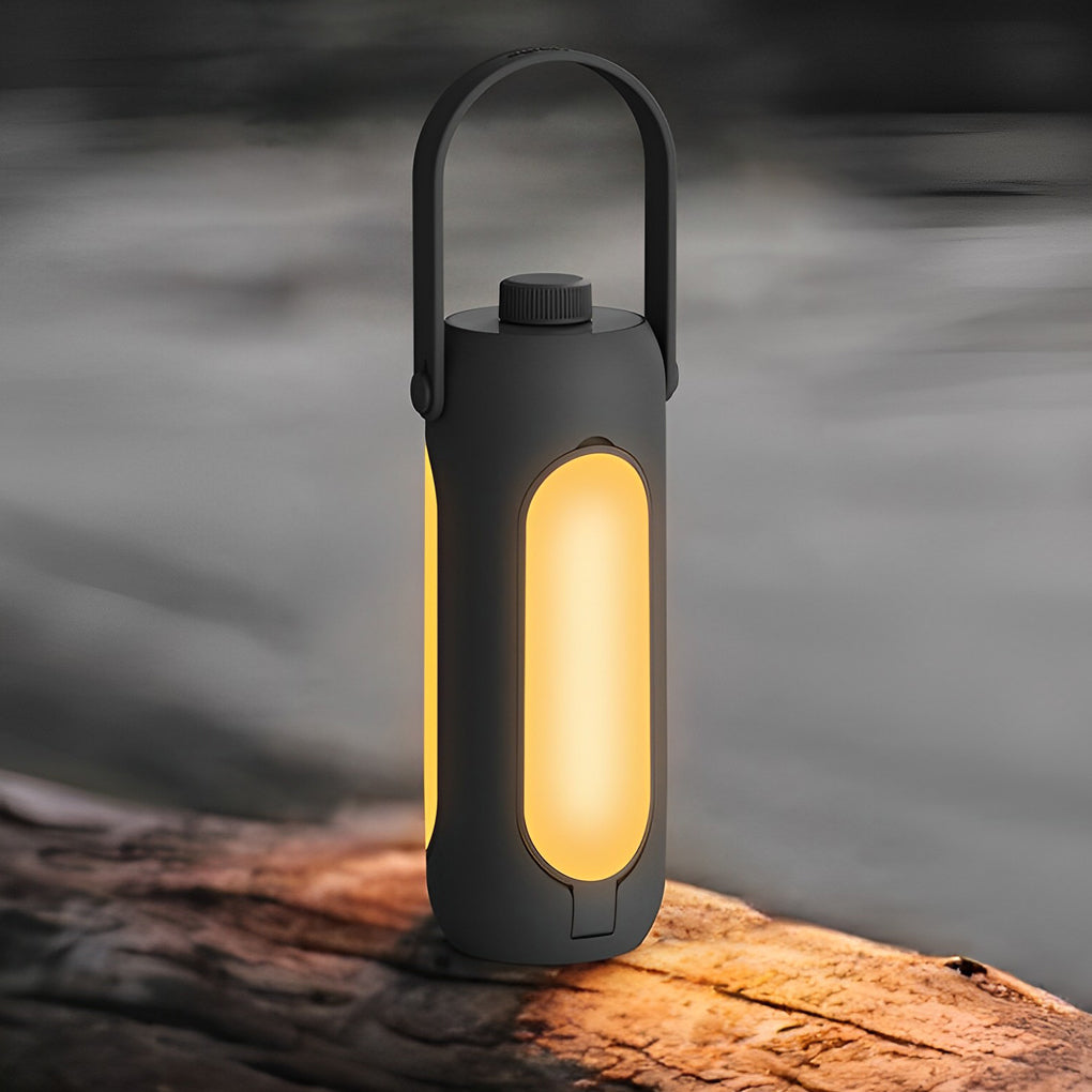 Dimmable LED Camping Lantern — ABS, USB Rechargeable, 3-in-1 with SOS Emergency Light, 3" × 7"