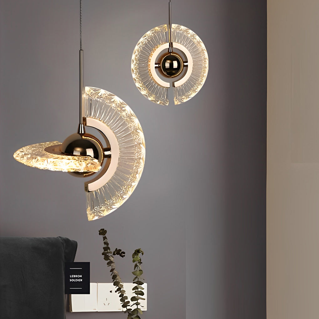 Circular Anodized Acrylic Mini Pendant — LED Integrated, 7" Diameter, 3000K / 6000K