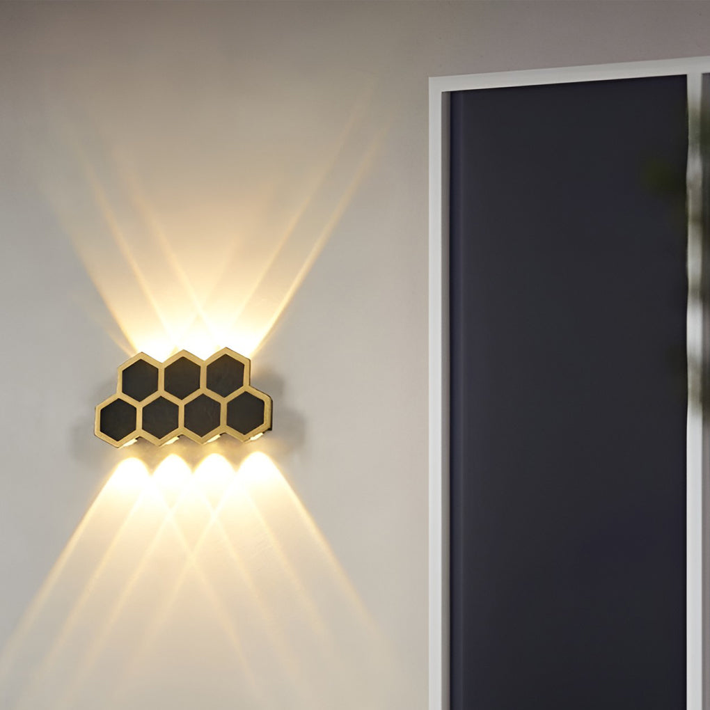 Beehive Up/Down Outdoor Wall Sconce — Aluminum, LED, IP65 Weatherproof