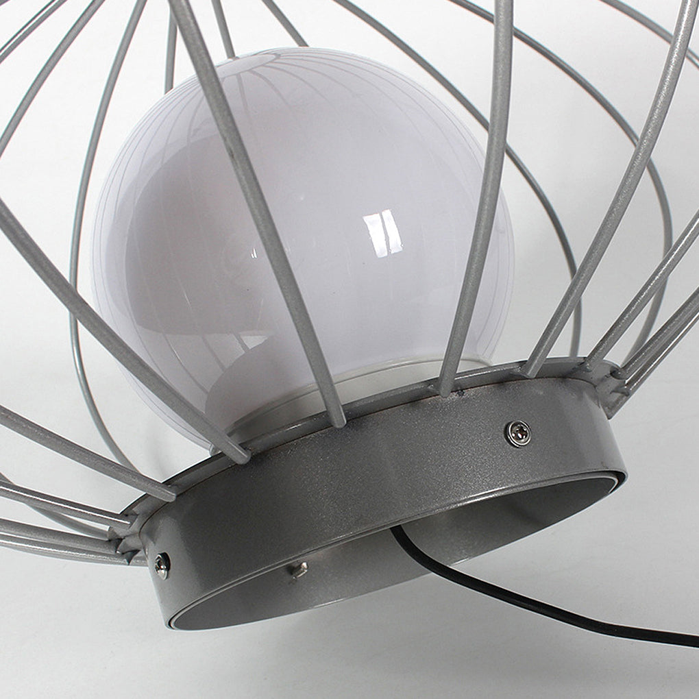 Mushroom Cage Outdoor Lawn Light — Galvanized Steel & Acrylic, 5W LED, IP65 Weatherproof, 3000K Warm White