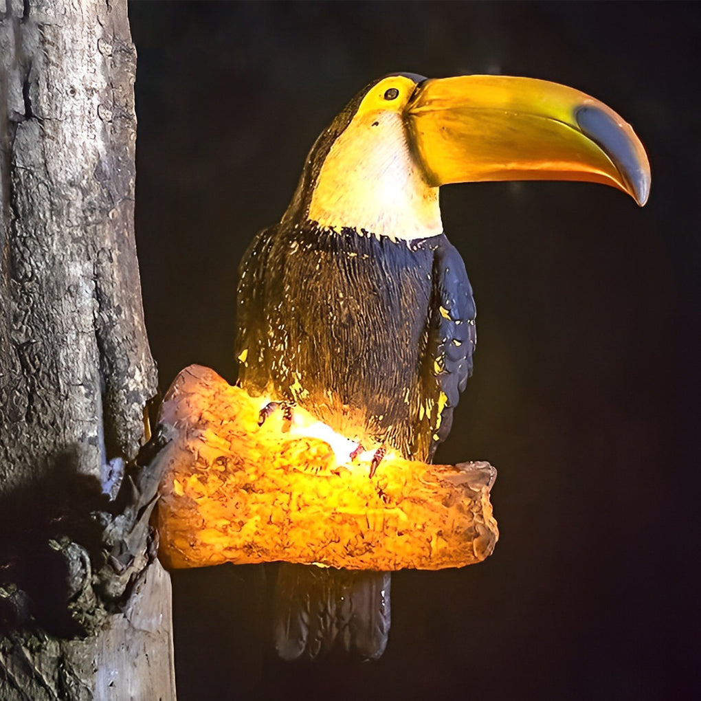 Parrot-Shape Resin Outdoor Landscape Light — Fiberglass, LED, 24V, 1W, IP65 Weatherproof, Warm White 3000K