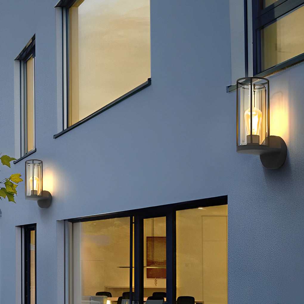 Minimalist Round Outdoor Light — Stainless Steel & Acrylic, E27, IP65, Wall or Post Mount