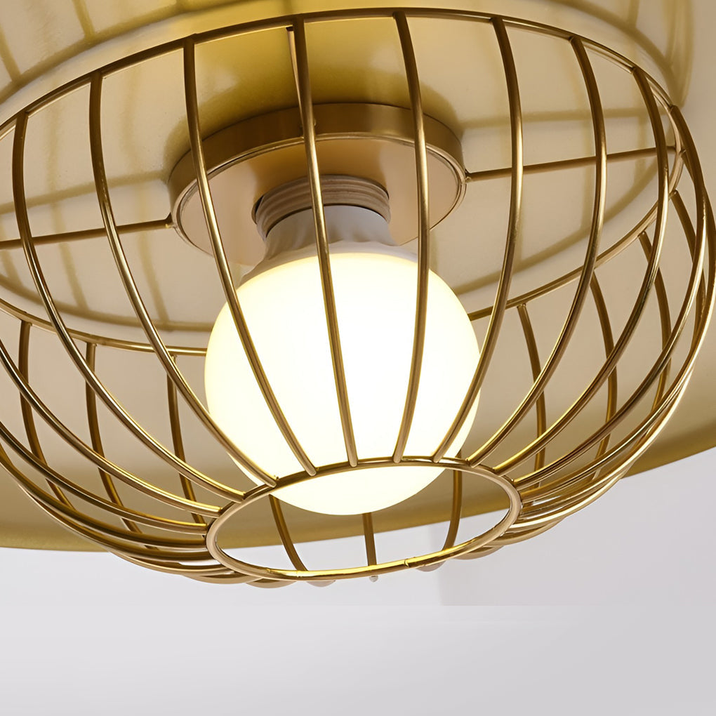 Circular Modern Pendant Light — Electroplated Iron, Three-Step Dimming, E27, Black or White, 14" or 18"