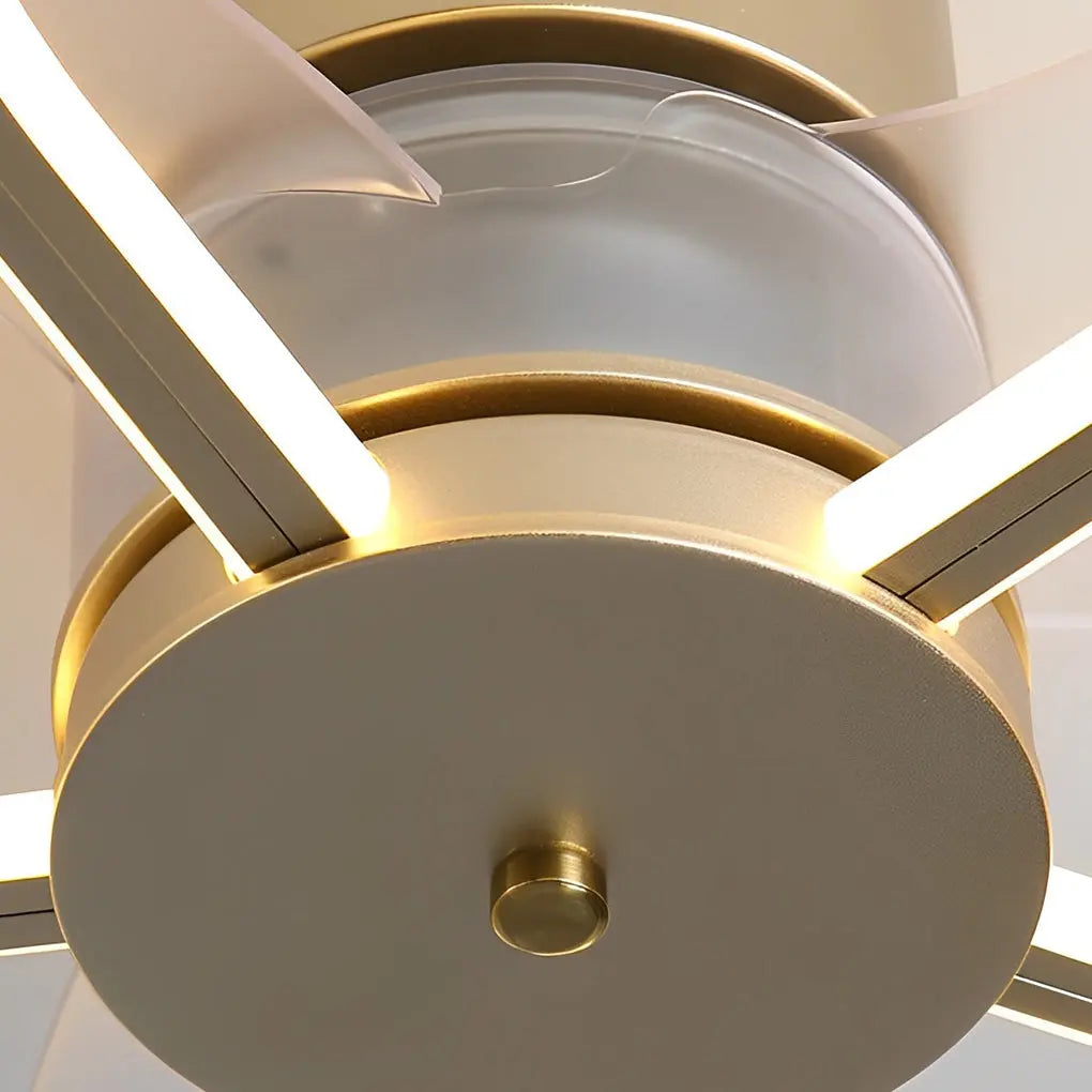 Modern Bladeless Ceiling Fan Lamp with Intelligent Dimmable LED and Silent Operation - Flower Design Luxe