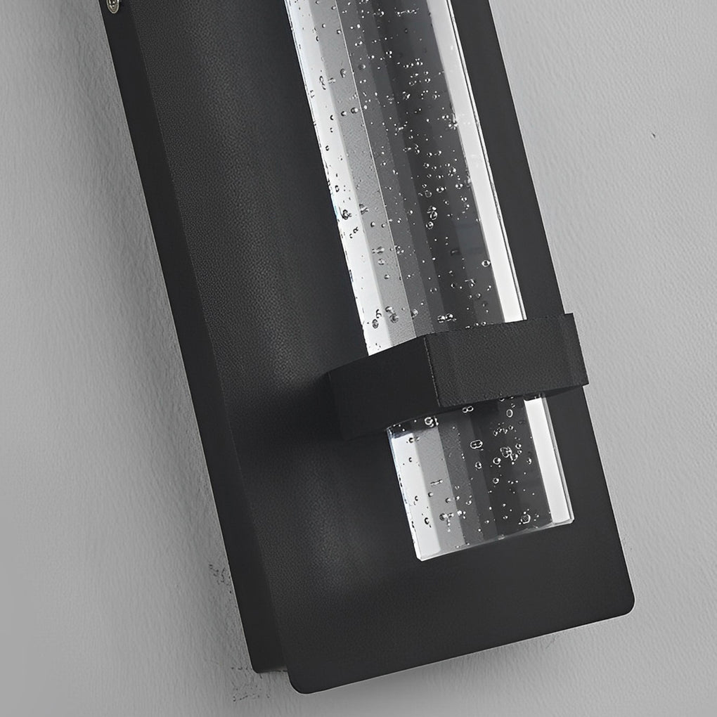 11.8" Bubble Glass Hardwired Outdoor Wall Sconce — Aluminum, LED 12W, IP65 Waterproof, 3000K