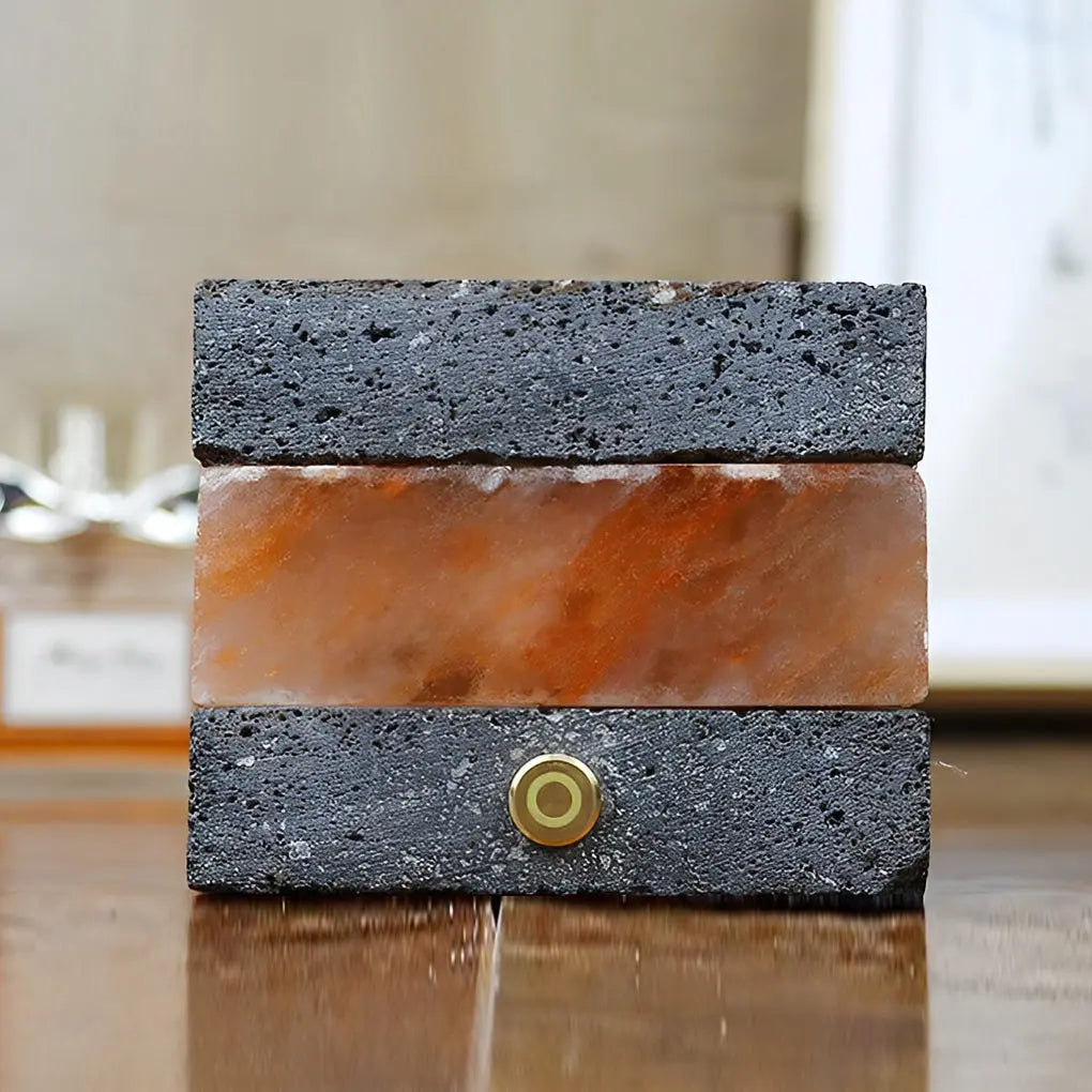 Mini Cordless Table Lamp in Volcanic Brick Design Luxe