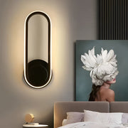 330° Rotatable Rounded-Rectangular LED Wall Sconce — Metal, Silicone Shade, Modern, Gold / Black / White