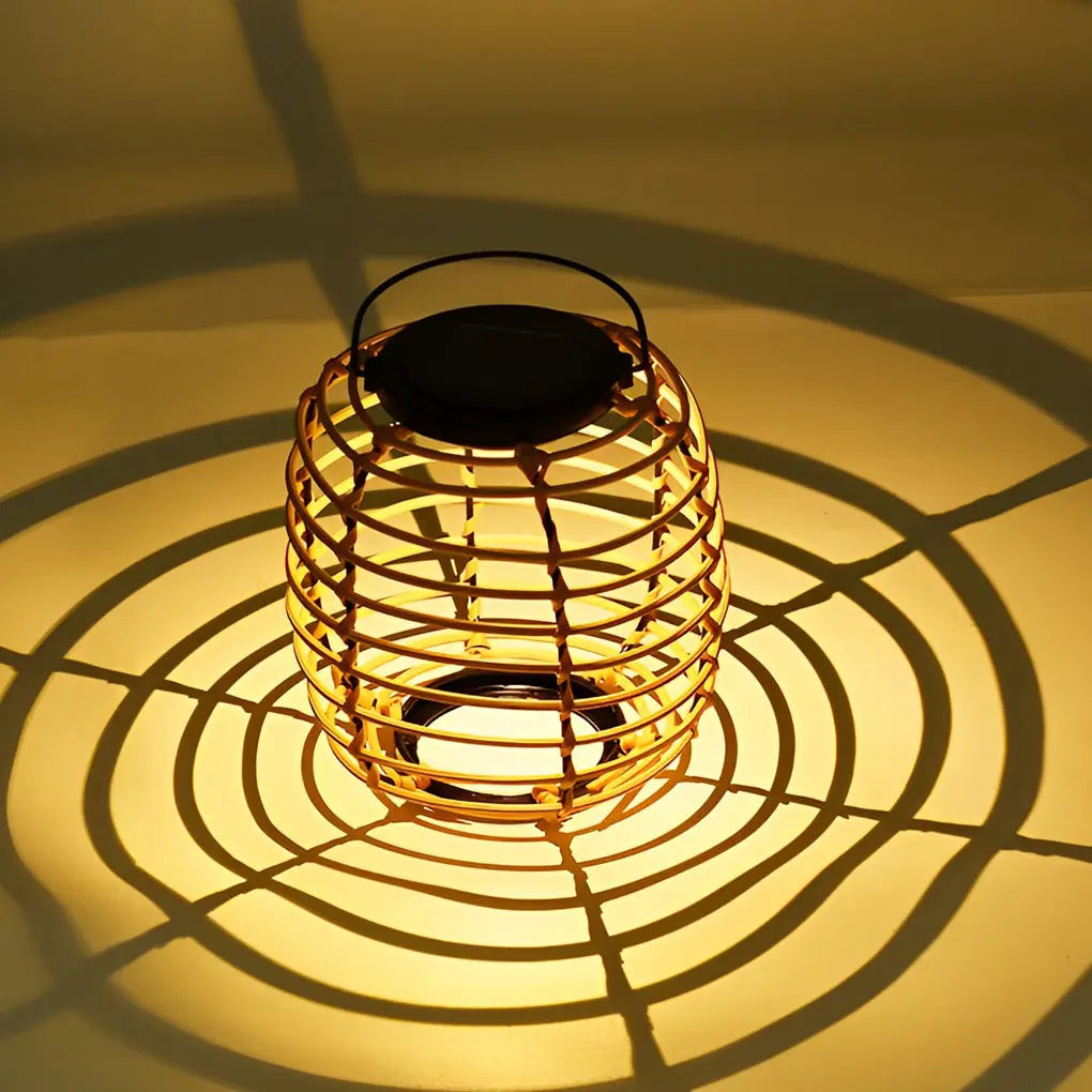 Modern Waterproof Rattan Lantern Solar Garden Lights - Creative Lawn Lamp Luxe