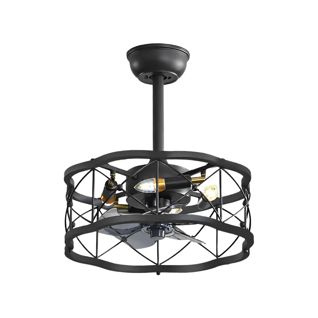 Bladeless Ceiling Fan with Remote Control: Retro Design, Three-Step Dimming, and Silent Operation Luxe