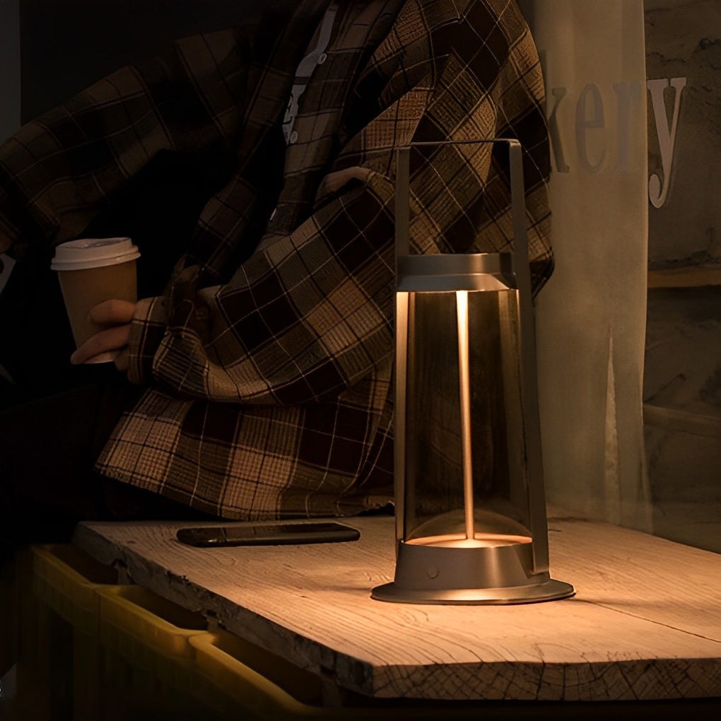 Rechargeable Portable LED Camping Lantern — USB 5V, Touch Dimming, IP55 Waterproof, 6000mAh, 4W, 6" × 14"