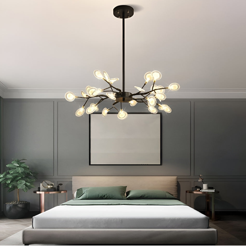 Branch Chandelier — Iron and Acrylic, 36/45/54-Light, G4, 3000K Warm White