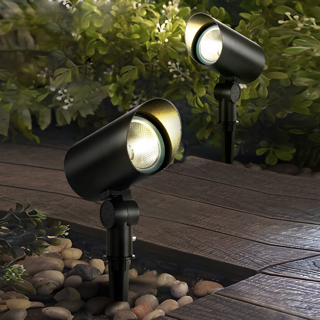Modern Black LED Outdoor Landscape Spotlight — Aluminum, 10W / 20W, 3000K, IP Waterproof, 24° Beam