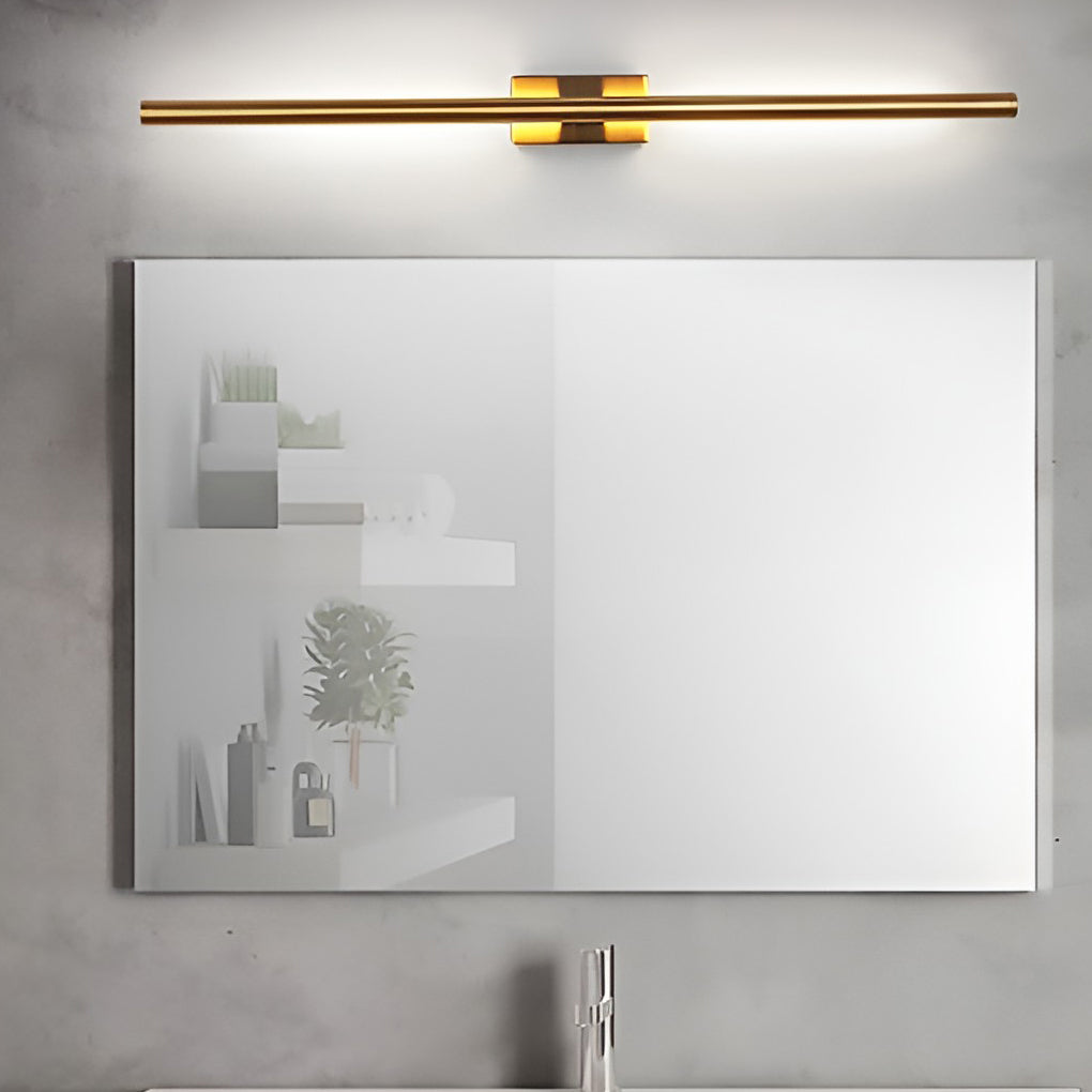 Linear LED Wall Sconce — Electroplated Iron, Black or Gold, 24"/31"/39" Modern