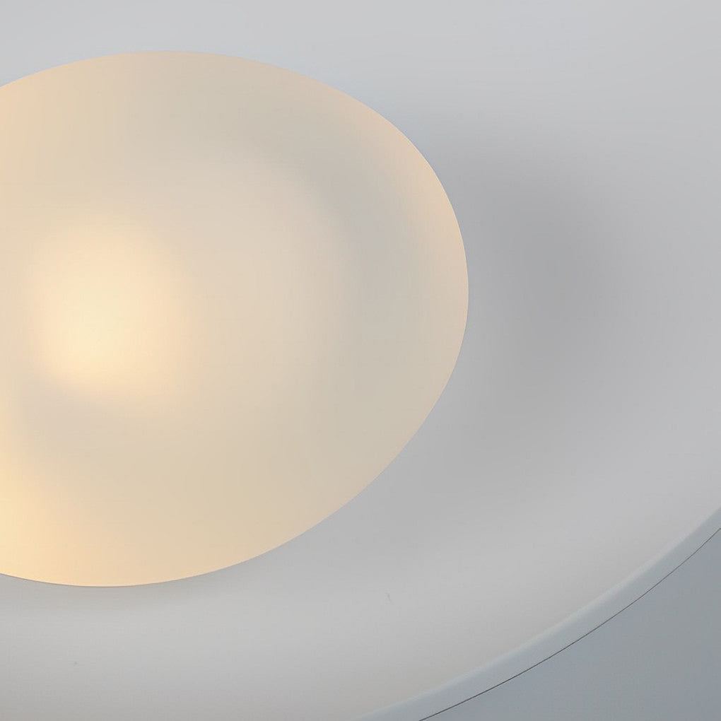 Round Diffused Wall Sconce — White Resin and Glass, G9, 9" Diameter, 3000K / 6000K