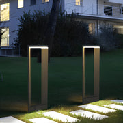 Minimalist Linear Bollard Path Light — Black Aluminum & Acrylic, 12W LED, IP65, 3000K Warm White