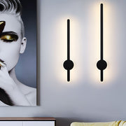 Contemporary Linear LED Wall Sconce — Hardware and Acrylic, Black / Gold / White, 16", 24", or 31"