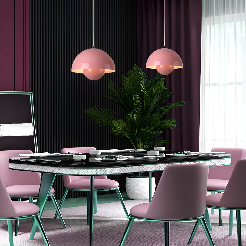 Flowerpot 1-Light Mini Pendant — Iron, Dome Mushroom Shade, E27, 9" Diameter, 3000K Warm White