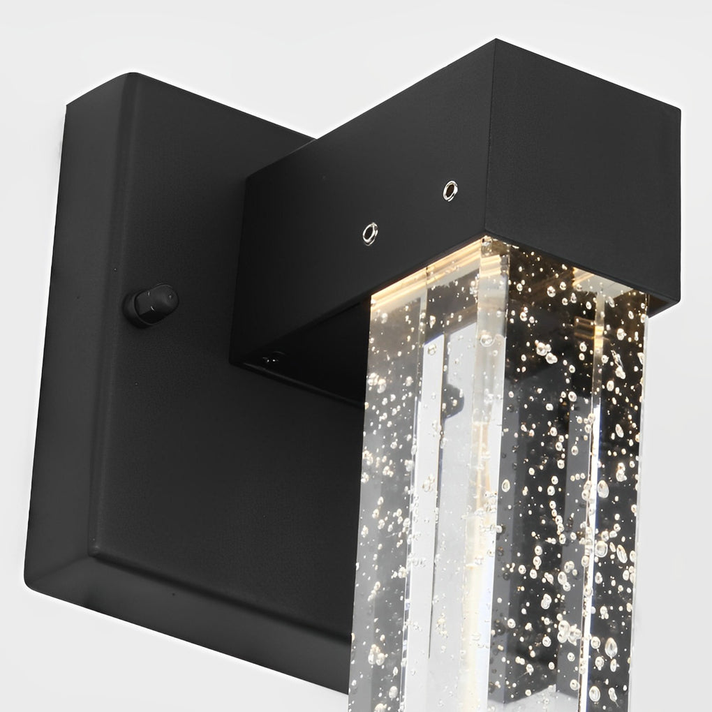 10W Waterproof LED Crystal Black Modern Outdoor Wall Lamp - Exterior Lighting
