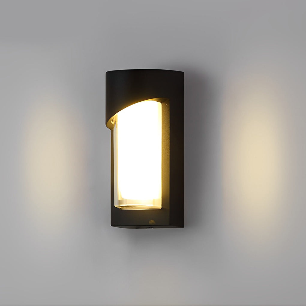 Modern Black Outdoor Wall Sconce — Die-Cast Aluminum, LED, IP55 Waterproof, 3000K