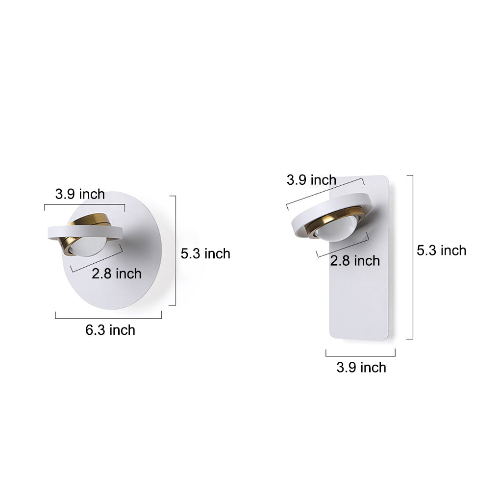 Modern Adjustable Directional Wall Light Fixture - Round and Square Creative Design